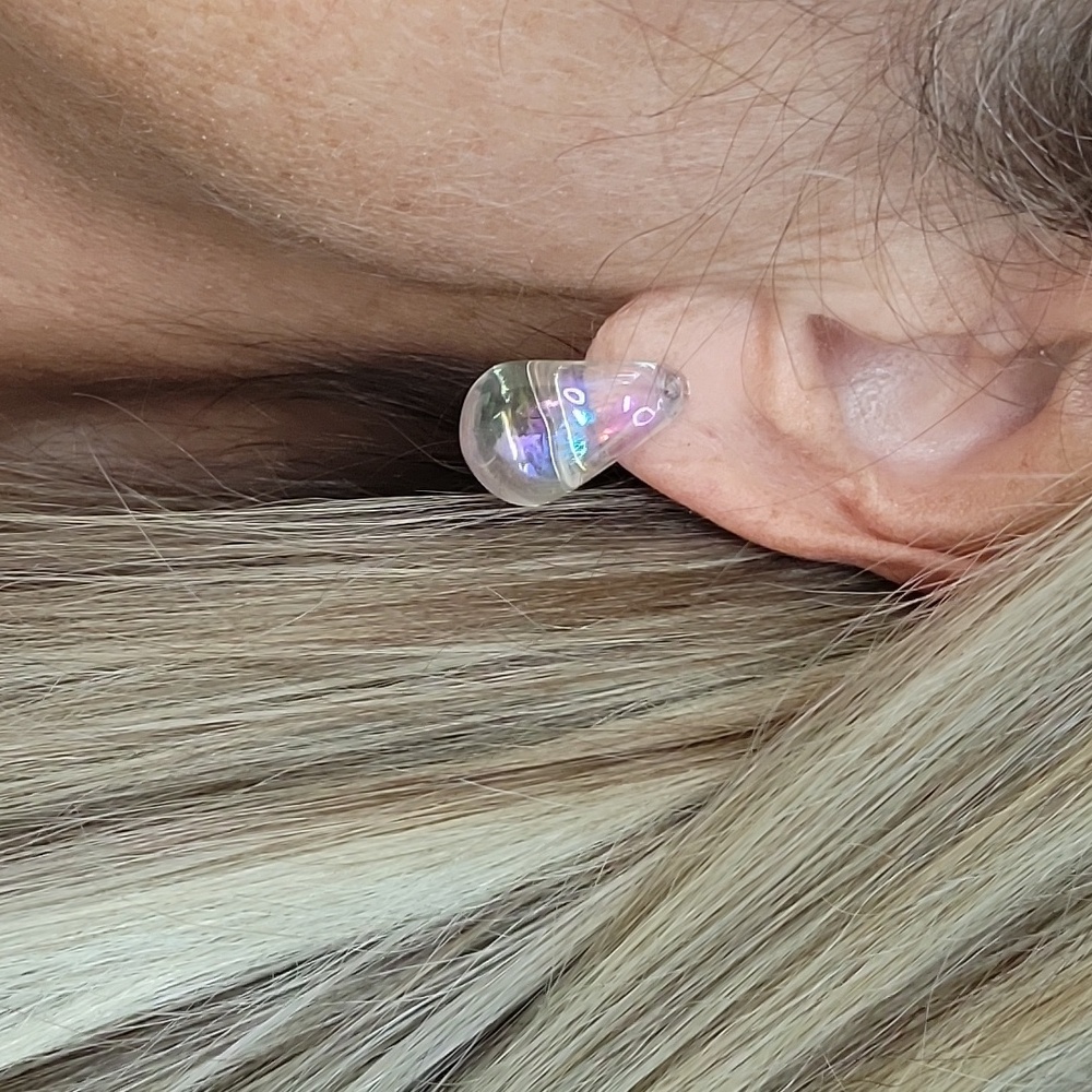 🔥LAST PAIR🔥 Iridescent Pastel Teardrop Bubble Earrings